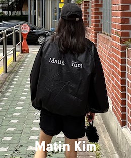 Matin kim マーティンキム ロゴコーティングジャンパー アウター MATIN KIM コーティング ジャンパー LOGO COATING JUMPER