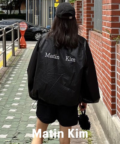 Matin Kimスタジャン Qoo10 Matin Kim MATIN KIM LOGO ジャンパー
