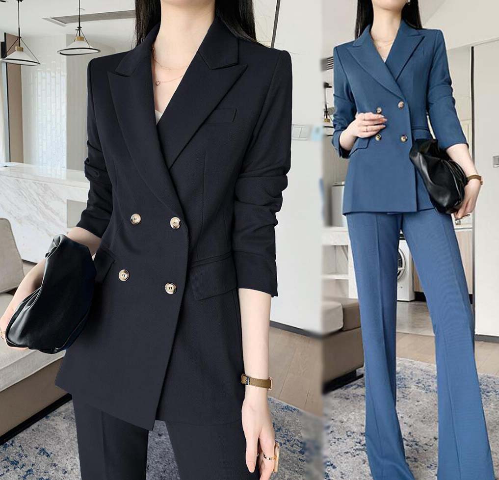 通勤 OL フォーマルスーツ おしゃれ ダブルスーセレモニースーツ ジャケット+パンツ 上下セット ママスーツ 入園 入学式 卒業 卒園式 七五三 お宮参りスーツ カジュアル リクルートスーツ レディ