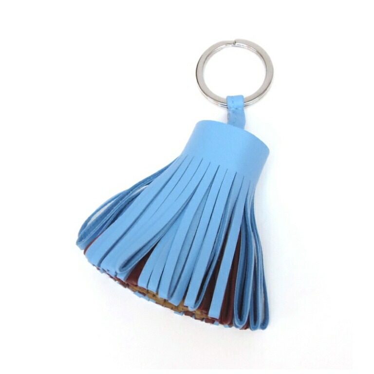 ｴﾙﾒｽ HERMES ﾊﾞｯｸﾞﾁｬｰﾑ ｶﾙﾒﾝ ﾄﾘｺﾛｰﾙ ｾﾚｽﾃﾙｰｼﾞｭｱｯｼｭｸﾗﾌﾄ ﾚｻﾞｰ(59435)