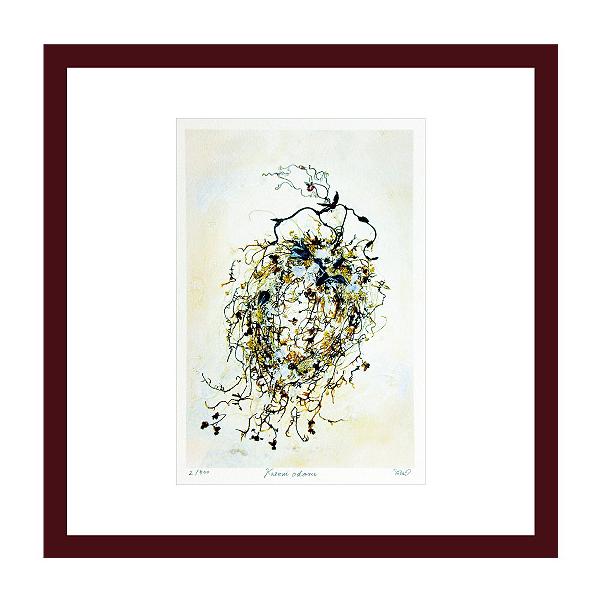 ファブリックパネル アートフレーム メルヘン 草花 かわいい 壁掛け ウォールデコレーション AtelierFlowerHorizon Kaze ni odoru 版画 320x320mm