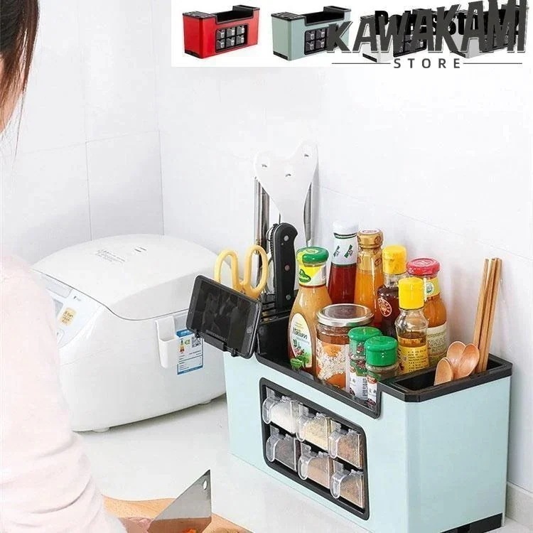 キッチン 収納 調味料ラック 調味料入れ スパイスラック キッチンスタンド タワー キッチンラック 調理台 収納棚 キッチンカウンターラック