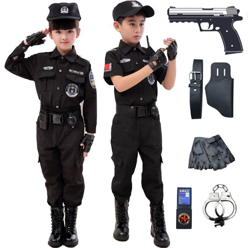 子供用おもちゃ警察官制服リトルswatロールプレイサマーキャンプ軍事訓練子供用パフォーマンスセットアウトドア