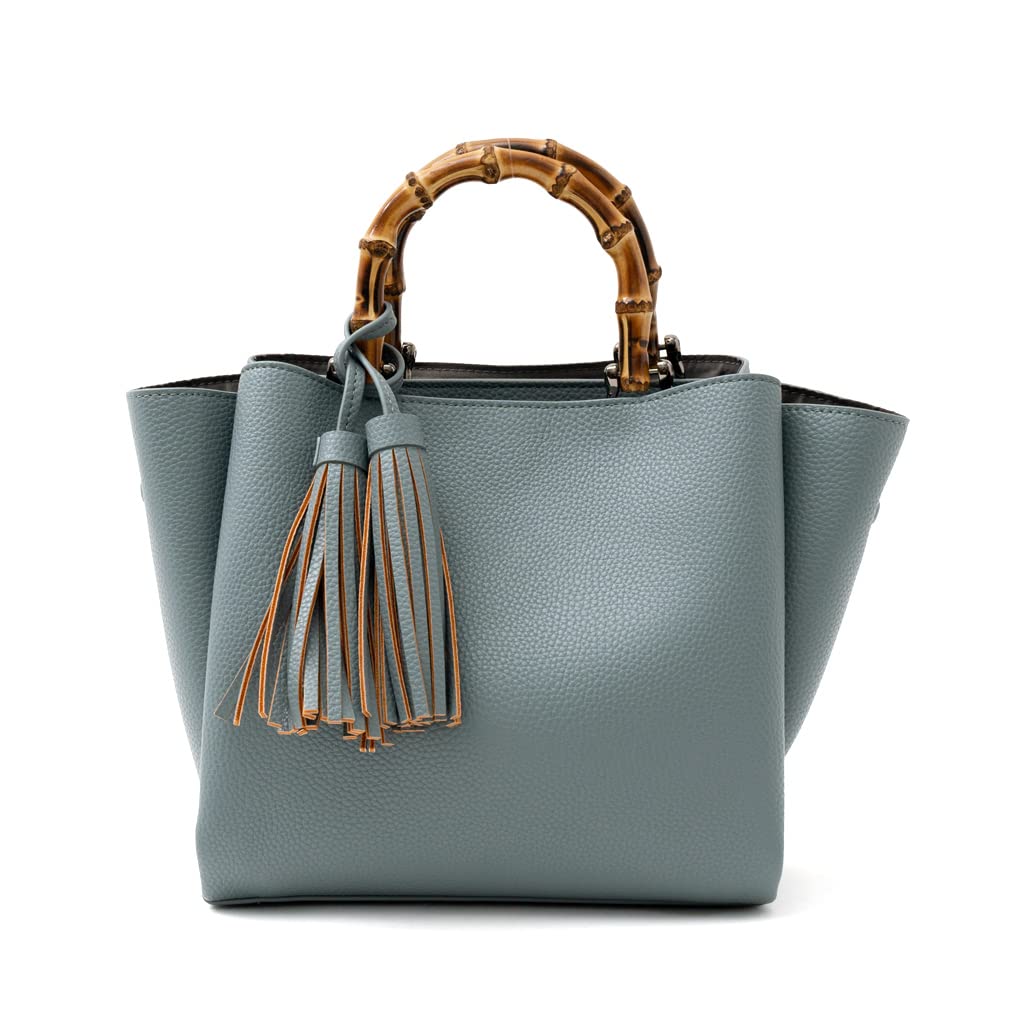 [VITAFELICE] ヴィータフェリーチェ バンブーハンドル2wayミニバッグ レディース inb-90032p (ライトブルー)