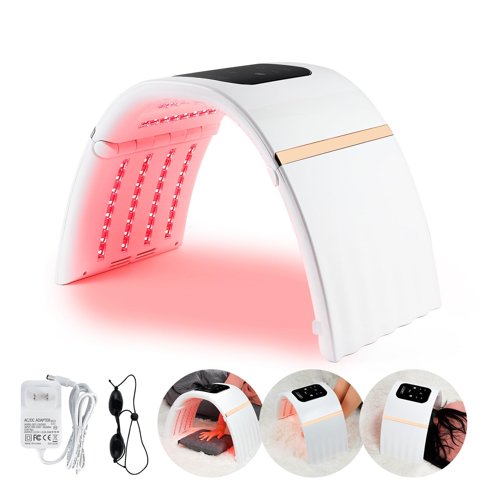 LIARTY 7色led美容マスク 美顔器 家庭用LED美容器 美容家電 友人 家族 愛人 母親へのギフトに最適です 日本語の取扱説明書が付属しています