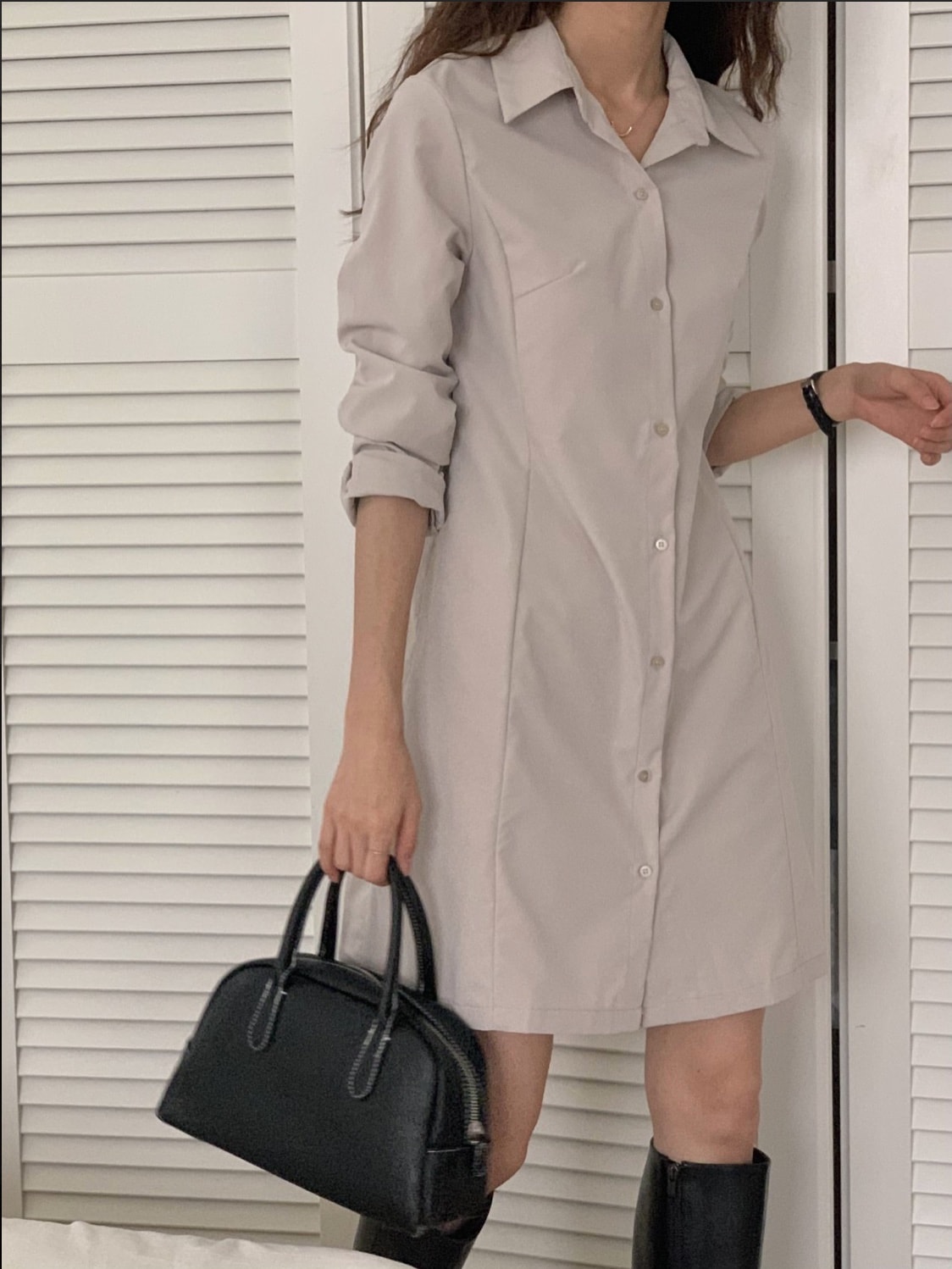 韓国衣類 カラーシャツワンピース 韓国ファッション 韓国スタイル