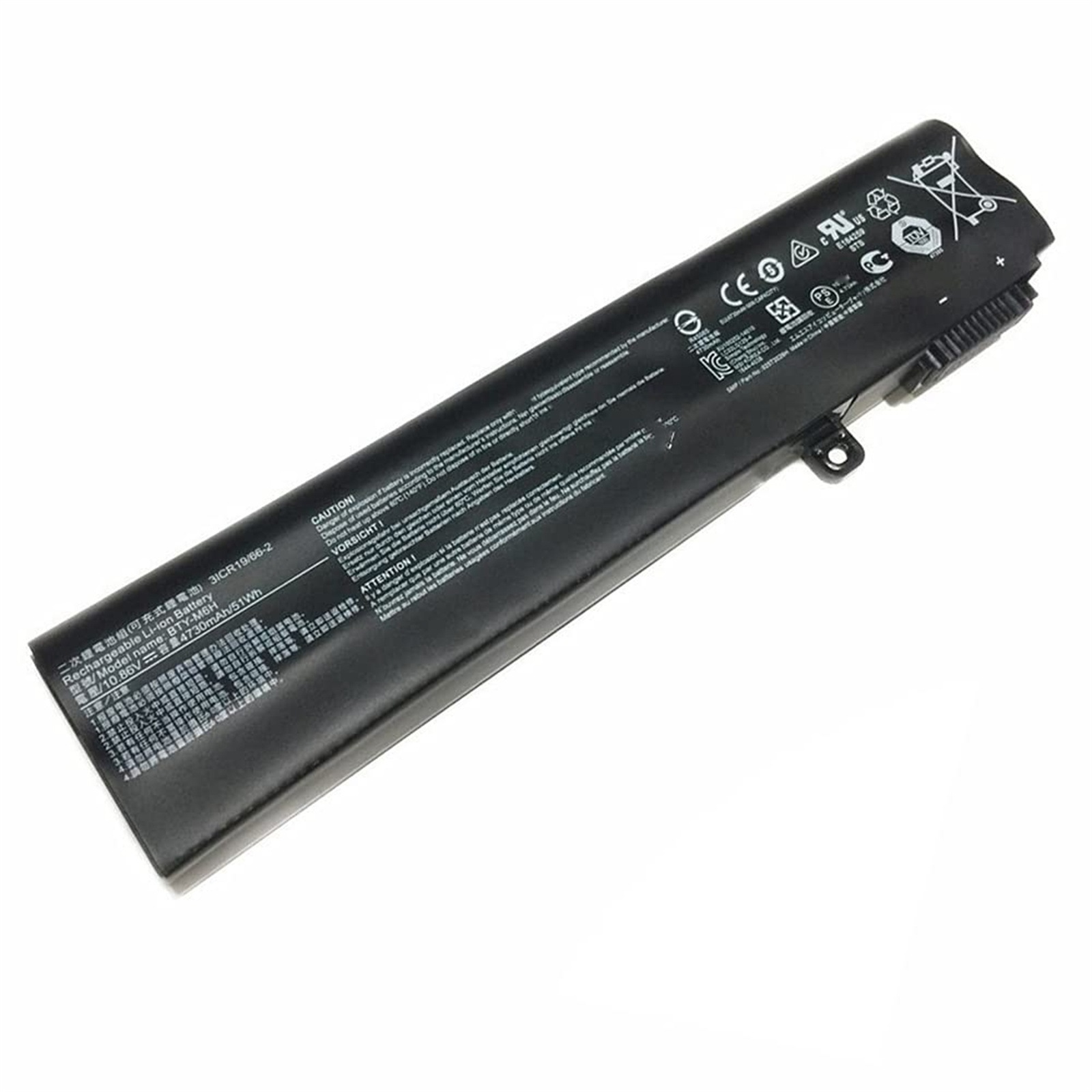 BTY-M6H バッテリー BTY-M6H 電池 51Wh/4370mAh 電池・MSIノートパソコン互換 GE72 6QD-001XCN GP62 GL62 GL72 GP72 BTY-M6H 交換