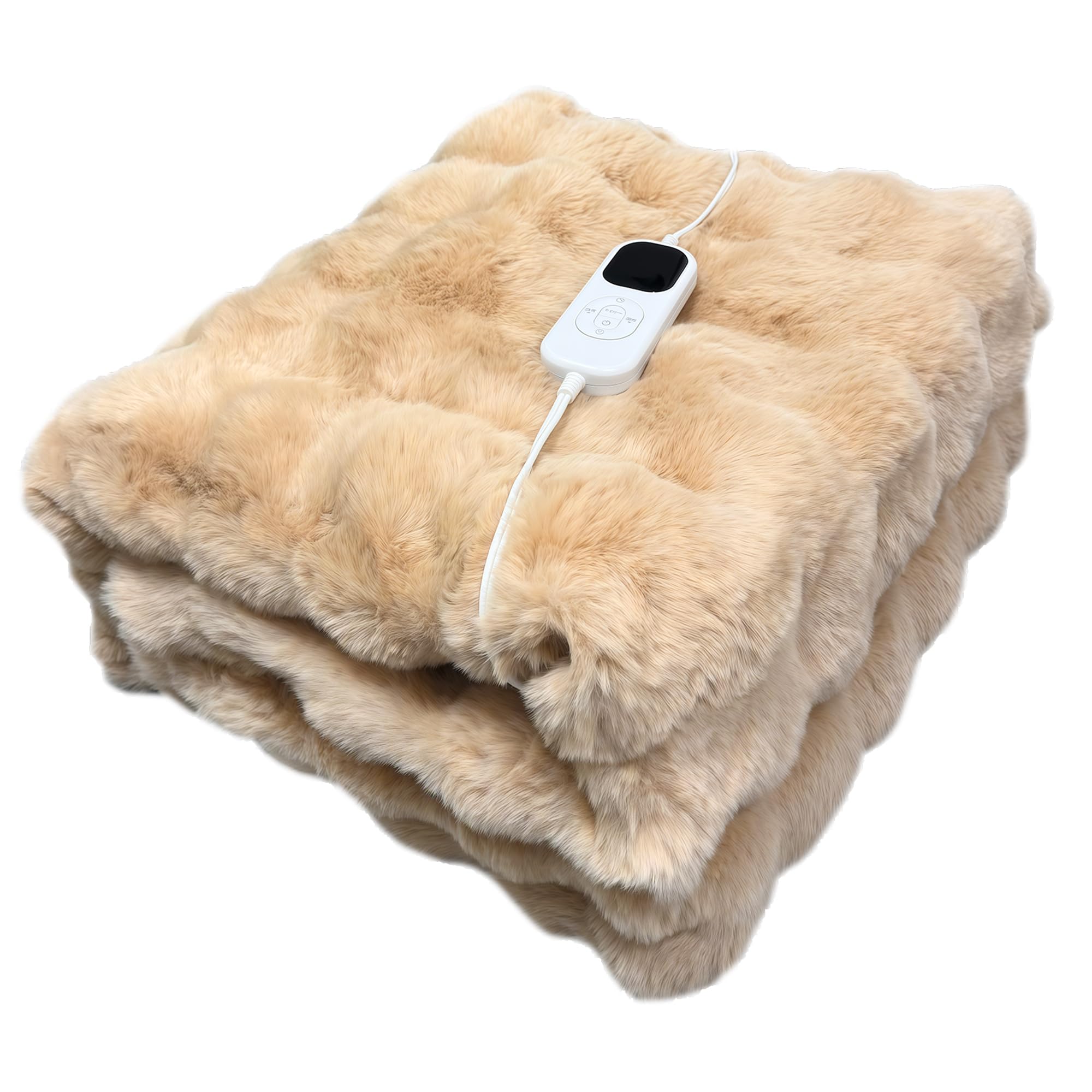 電気毛布 掛け敷き兼用【表面兎毛調+裏面ミンクファン調】電気ブランケット 8段階温度 12時間タイマー ダニ退治 抗菌防臭 敷き 肩 掛け ひざ掛け PSE認証済み 恒温加熱 過熱保護 切り忘れ防止