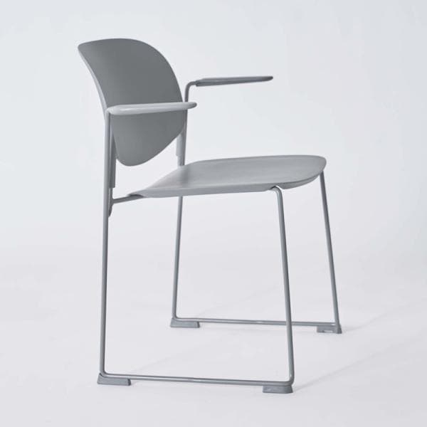 ダイニングチェア 1脚 北欧 おしゃれ デザイン モダン スタイリッシュ シンプル グレー ホワイト 白 椅子 シャープ スリム シルエット 肘掛け ひじ付き 14,615円