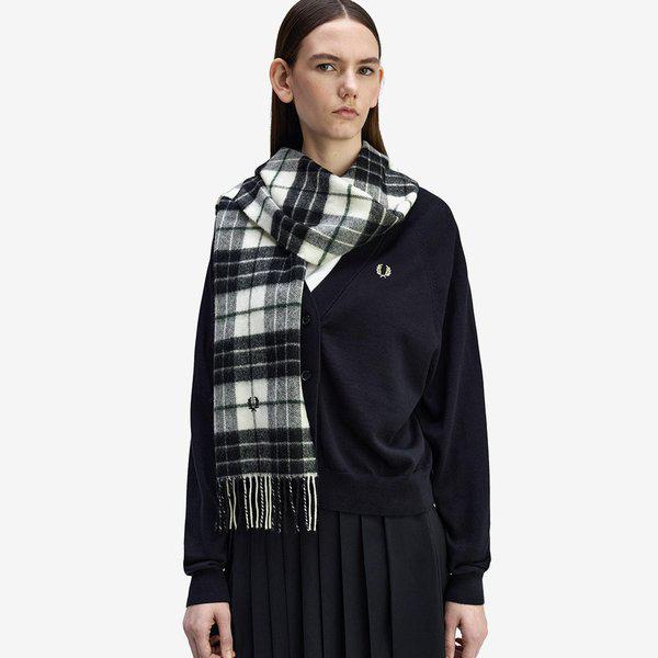 ラムウールタータンスカーフ - エクリュ CFPU2538137-560