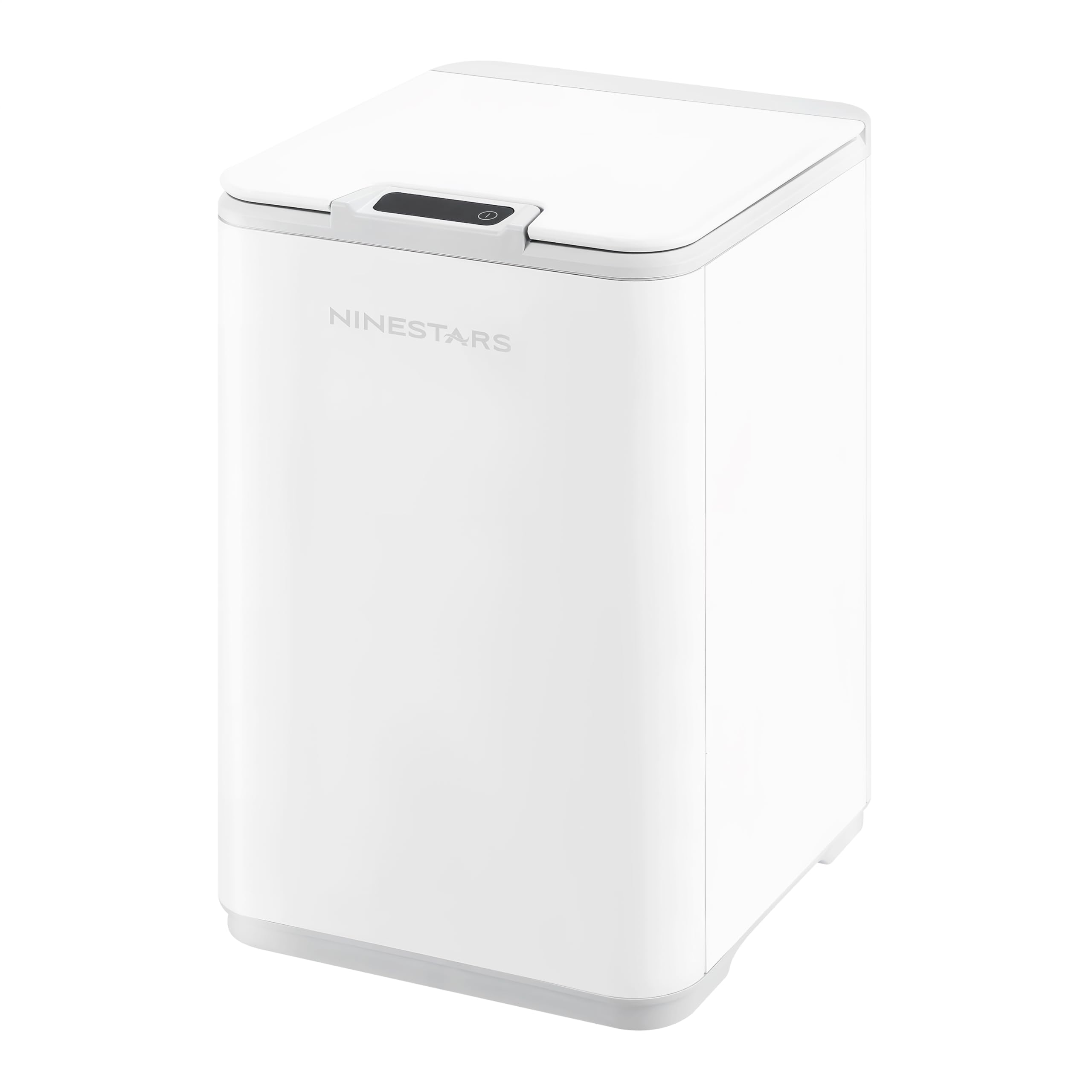 ナインスター(Ninestars) モーションセンサー付きゴミ箱 ホワイト プラスチック製 スクエア 10L 【日本正規輸入品】 DZT-10-35S-WH