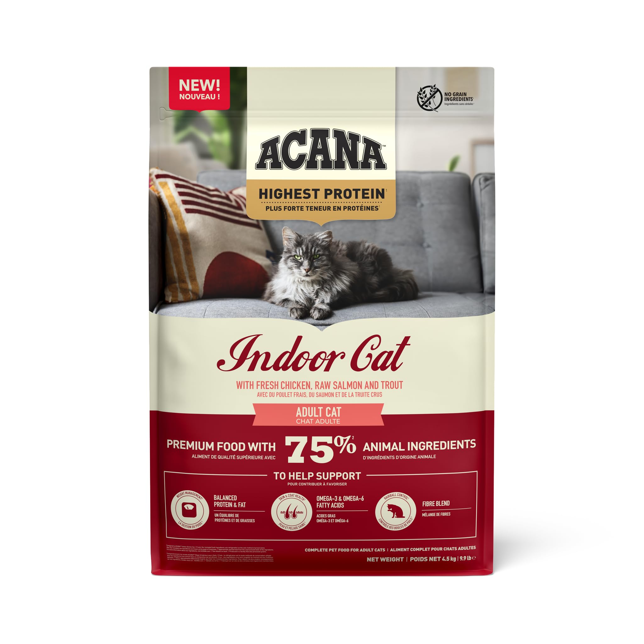 ACANA (アカナ) キャットフード インドアキャット [国内正規品] 4.5kg (x1)