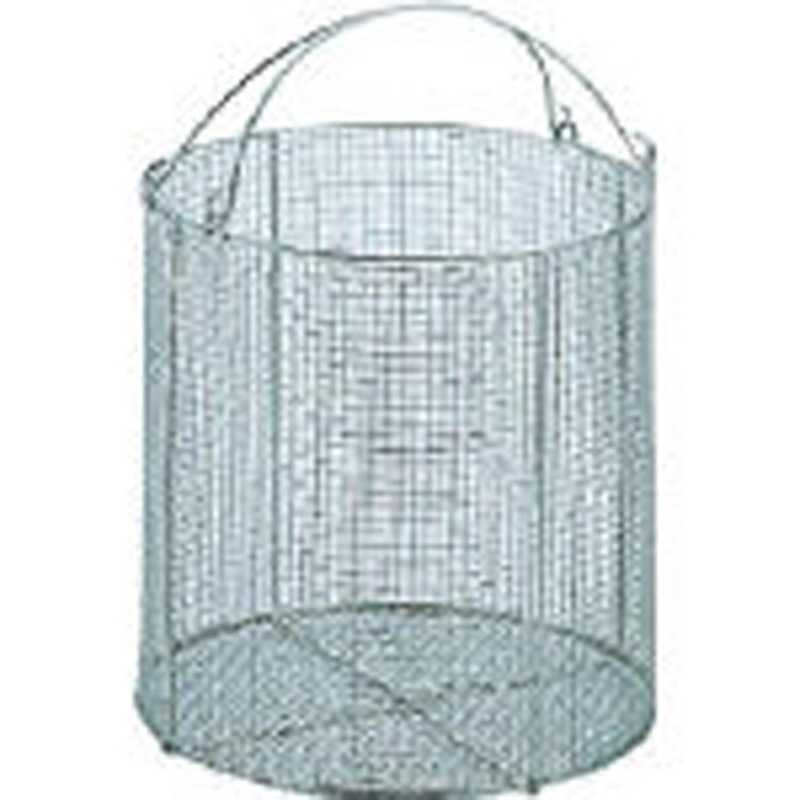 三和　ステンレス丸型洗浄カゴ 特大　SM40