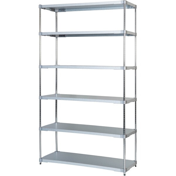 アイ・エル・シー GGS6-46120 燕三条製 PROFACE ガルバリウムソリッドシェルフ6段 460×1200×2100 クロムメッキポール メーカー直送