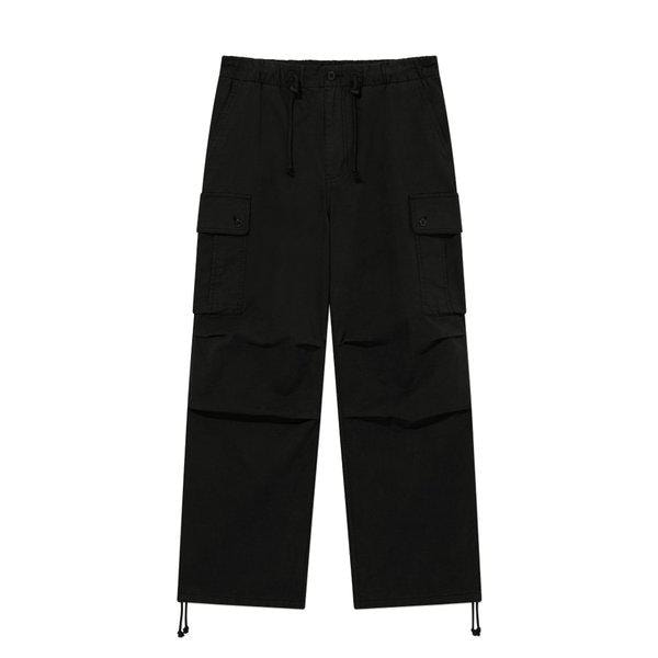 ワイドコットンパラシュートパンツ ブラック CO2601PT11BK