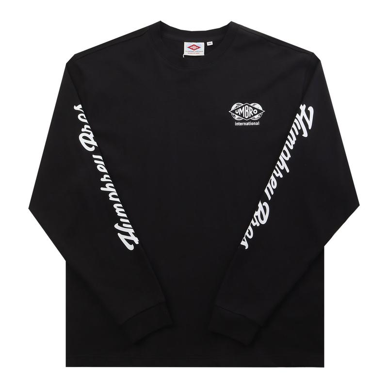 共用HBLブリットカジュアルグラフィック長袖TシャツUR121CRL26 BLK