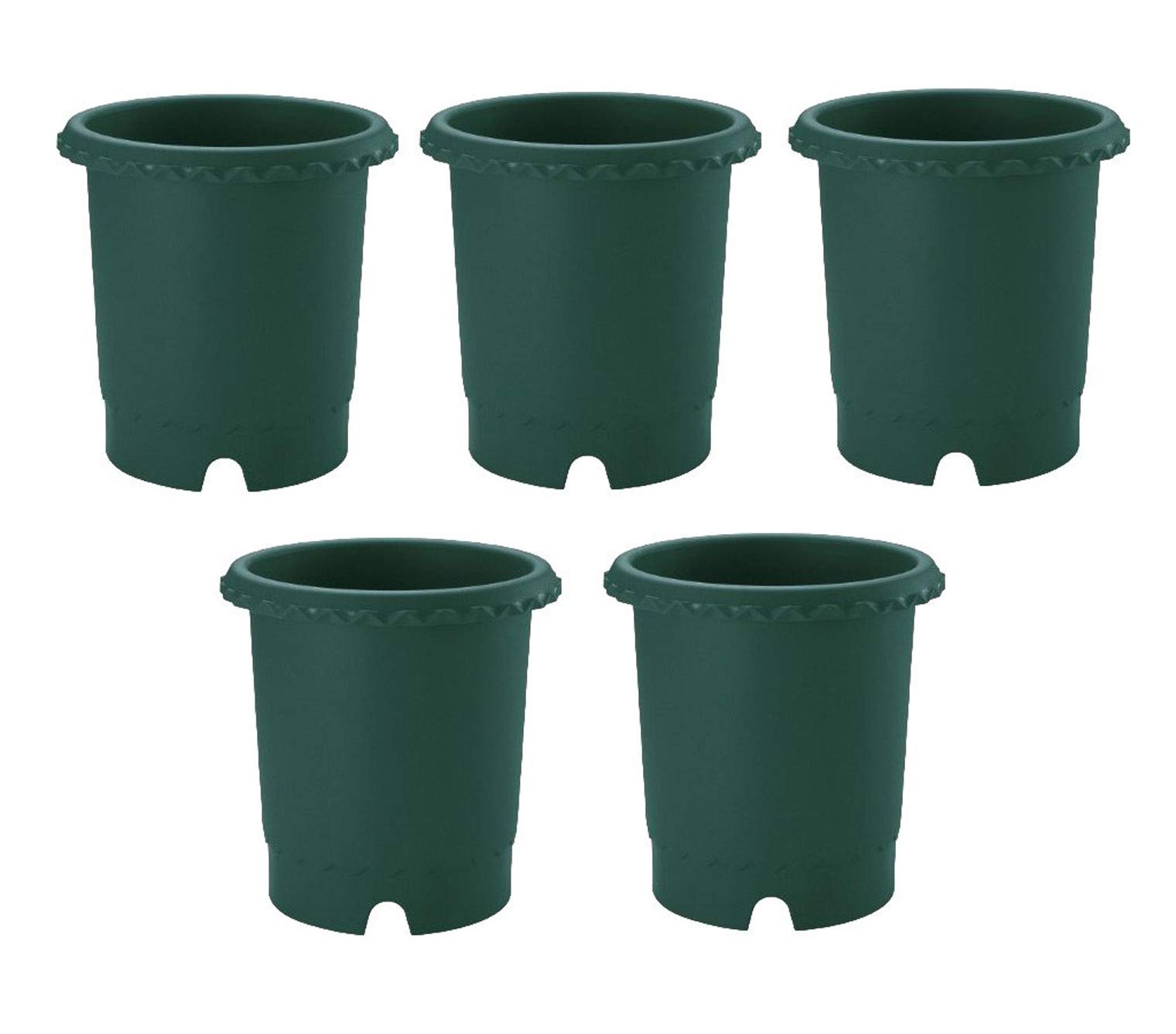 送料無料 リッチェル バラ鉢 8号 ダークグリーン 5個組