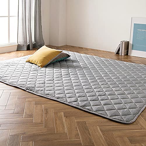 アイリスオーヤマ こたつ敷布団 長方形 蓄熱わた使用 ベロア素材 おしゃれ KSBA-2419 グレー 2)長方形240190cm