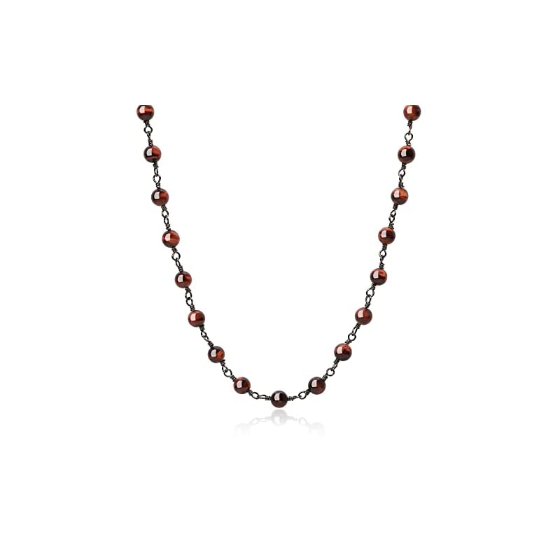 レッドタイガーアイ 銅線結び パワーストーンネックレス