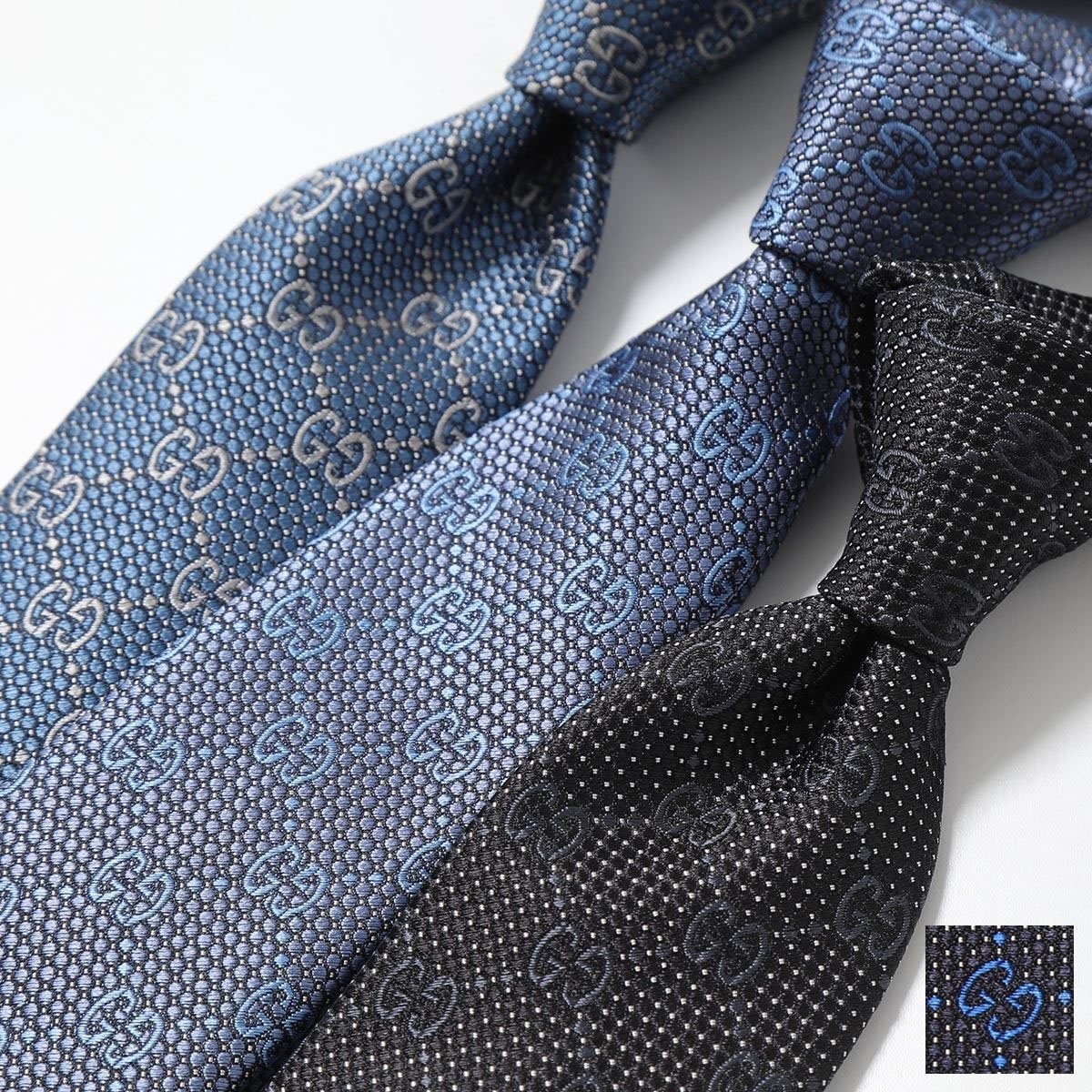 GUCCI グッチ ネクタイ DEIENE ディエン 408865 4E002 メンズ シルク ジャガード GGロゴ カラー4色