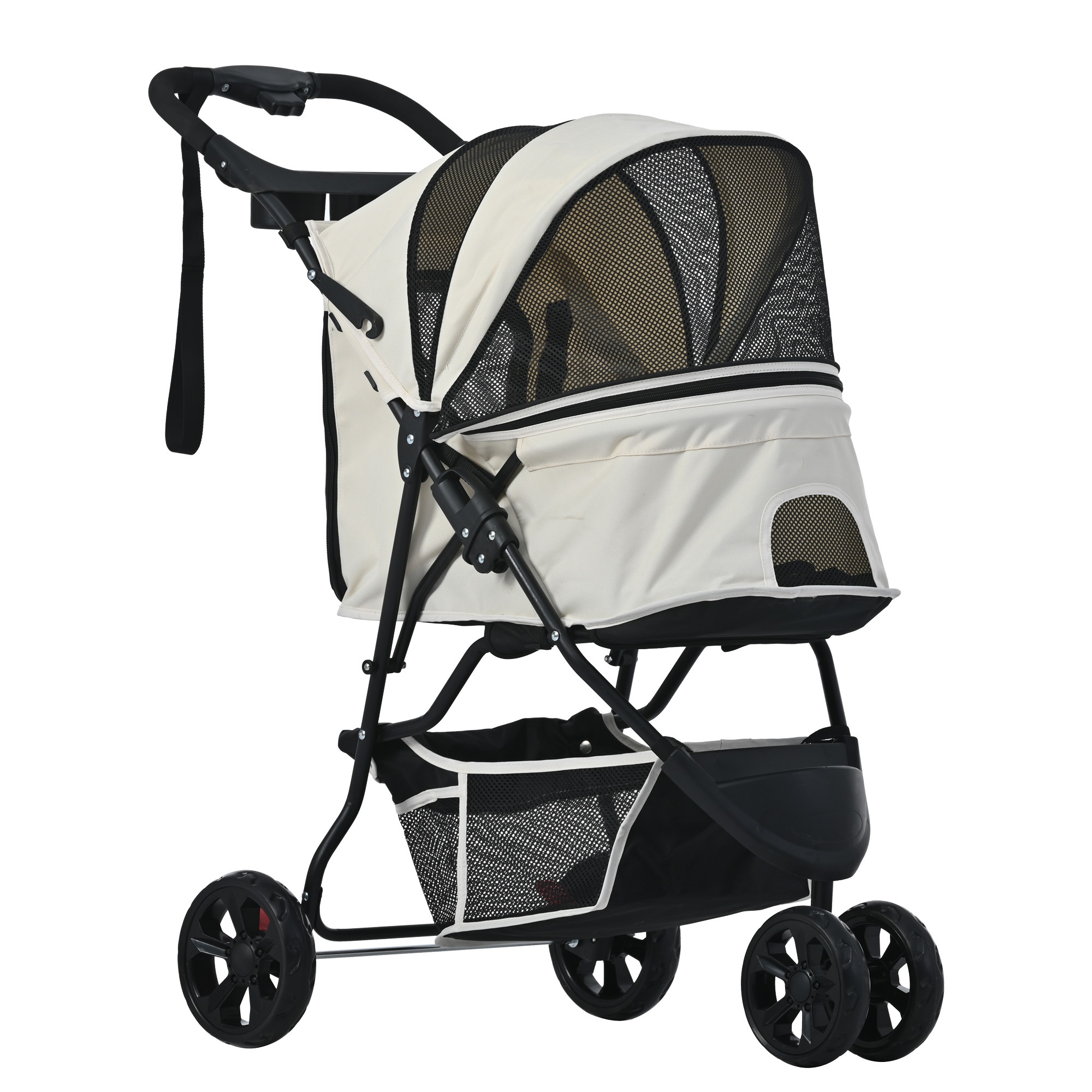 ペットカート 中型犬 小型犬 折りたたみ 3輪 ストッパー付き 折畳 組立簡単 工具不要 介護用 ドッグ　カート ペットバギー 犬 猫 小動物 ペット用品