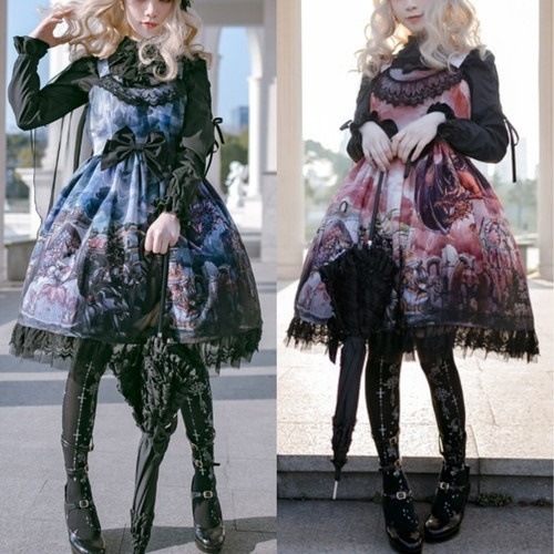 Qoo10 病みかわいい ゴスロリ ロリータ ドレス レディース服