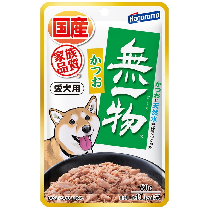 （まとめ買い）愛犬用無一物パウチ かつお 60g 犬用フード [x24]