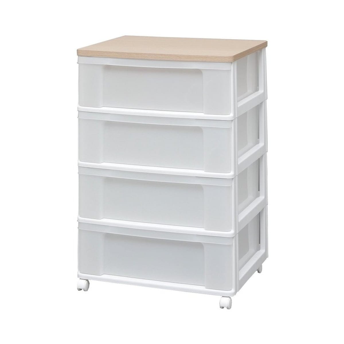 チェスト 木天板 4段 幅63.2cm×奥行50.7×高さ95.1cm ホワイトオーク W654P