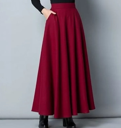 スカート デート モテアイテム フレアスカート ロング丈 ニット ウール 可愛い きれいめ 上品 おしゃれ かっこいい 可愛い ラブリー キュート ガーリー クール モード系 セクシー