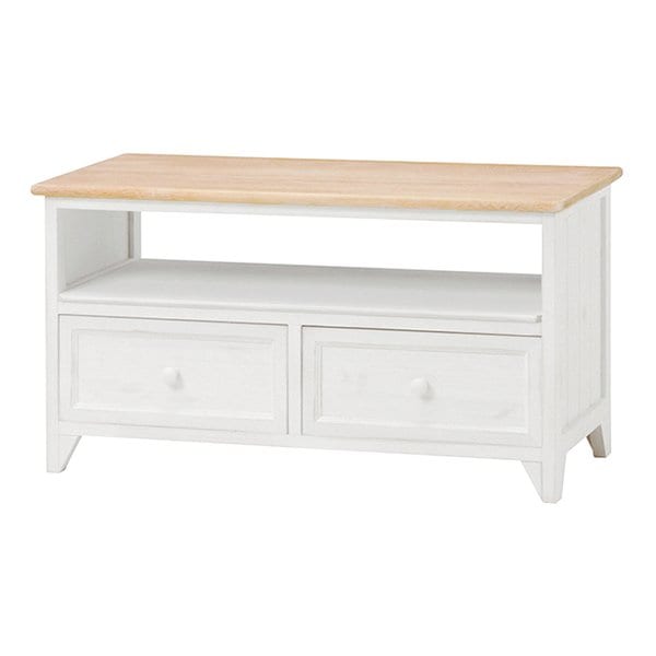 TV台 フレンチカントリーテレビボード アンティークホワイト 幅74×奥行34×高さ40cm MTV-5272NAW