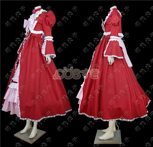 黒執事 エリザベス ミッドフォード 赤い礼服ドレス コスプレ衣装 COS 高品質 新品 Cosplay アニメ コスチューム