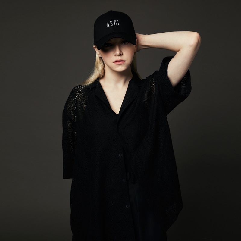 가로 자수 BALL CAP BLACK