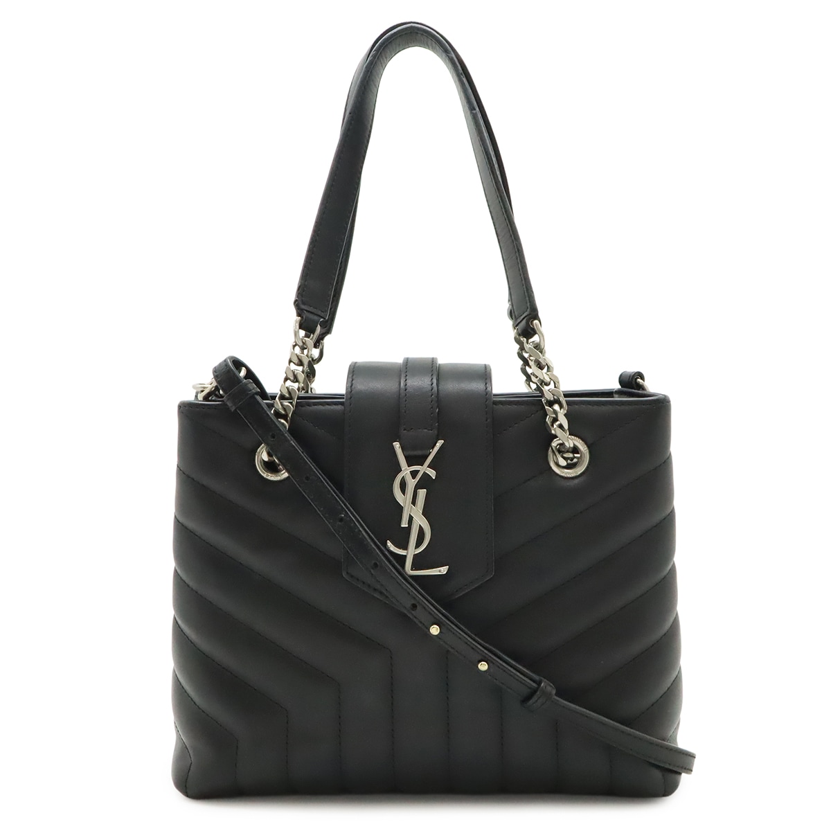 イブサンローラン YSL ルル チェーンショルダーバッグ 2WAY キルティング レザー ブラック 黒 50271