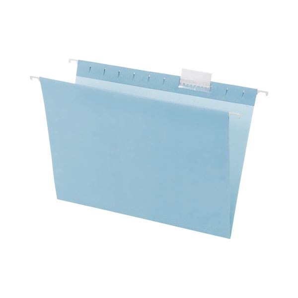 (まとめ) TANOSEE ハンギングフォルダーA4 ブルー 1セット(10冊:5冊2パック) 10セット