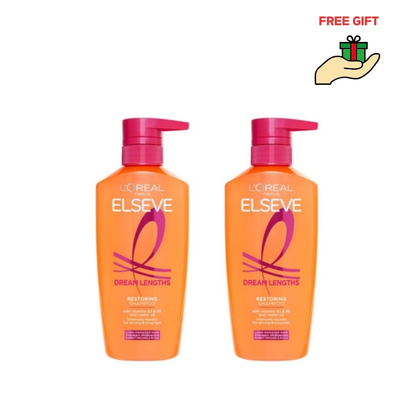 エルセーブ ドリームレングス シャンプー フローラルフルーティの香り 400ml×2本セット／ロングヘア補修×枝毛・切れ毛ケア×ツヤ髪／韓国人気 ヘアケア