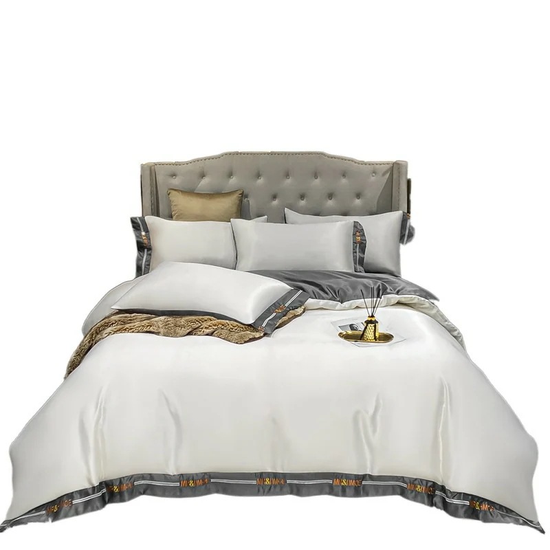 寝具 ベッド用品 感涼感カバーカバーセット 4点セット掛け布団カバー 布団カバー シングル