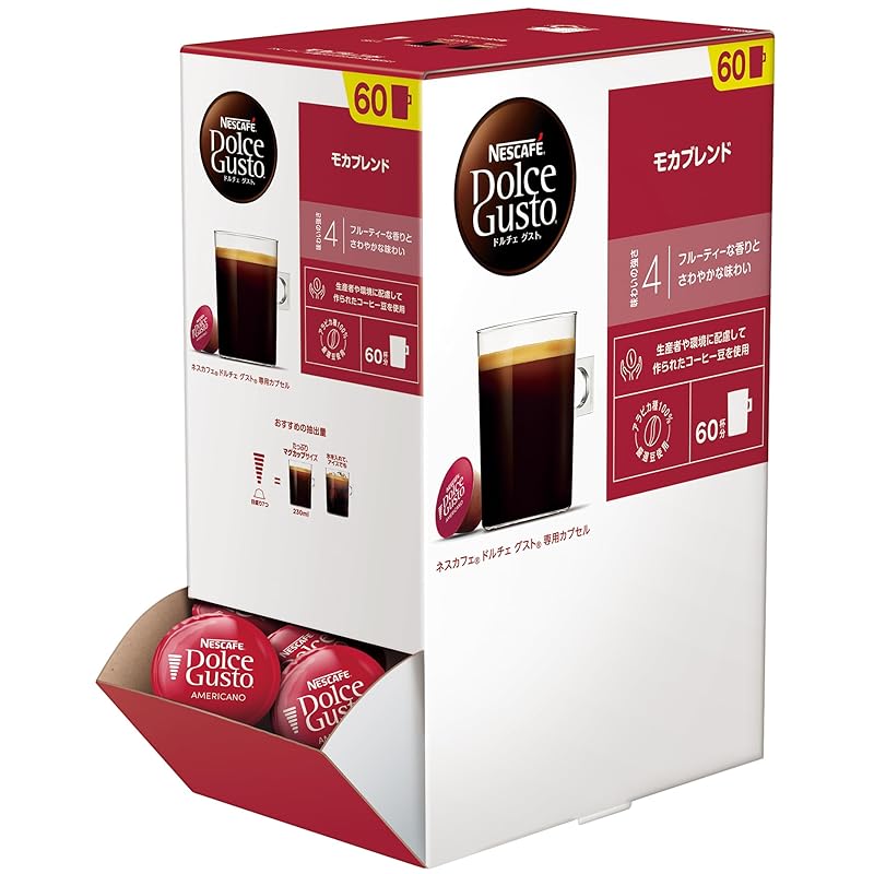 【ドルチェ グスト オリジナル専用(ネオ互換性なし)】ネスカフェ ドルチェ グスト 専用カプセル モカブレンド 60P,箱,レギュラーコーヒー,ブラックコーヒー,ポッド