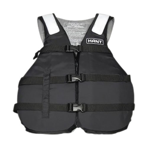 アウトドア ライフベスト 男女兼用 胸囲102-152cm対応 ブラック(SUPER LARGE)