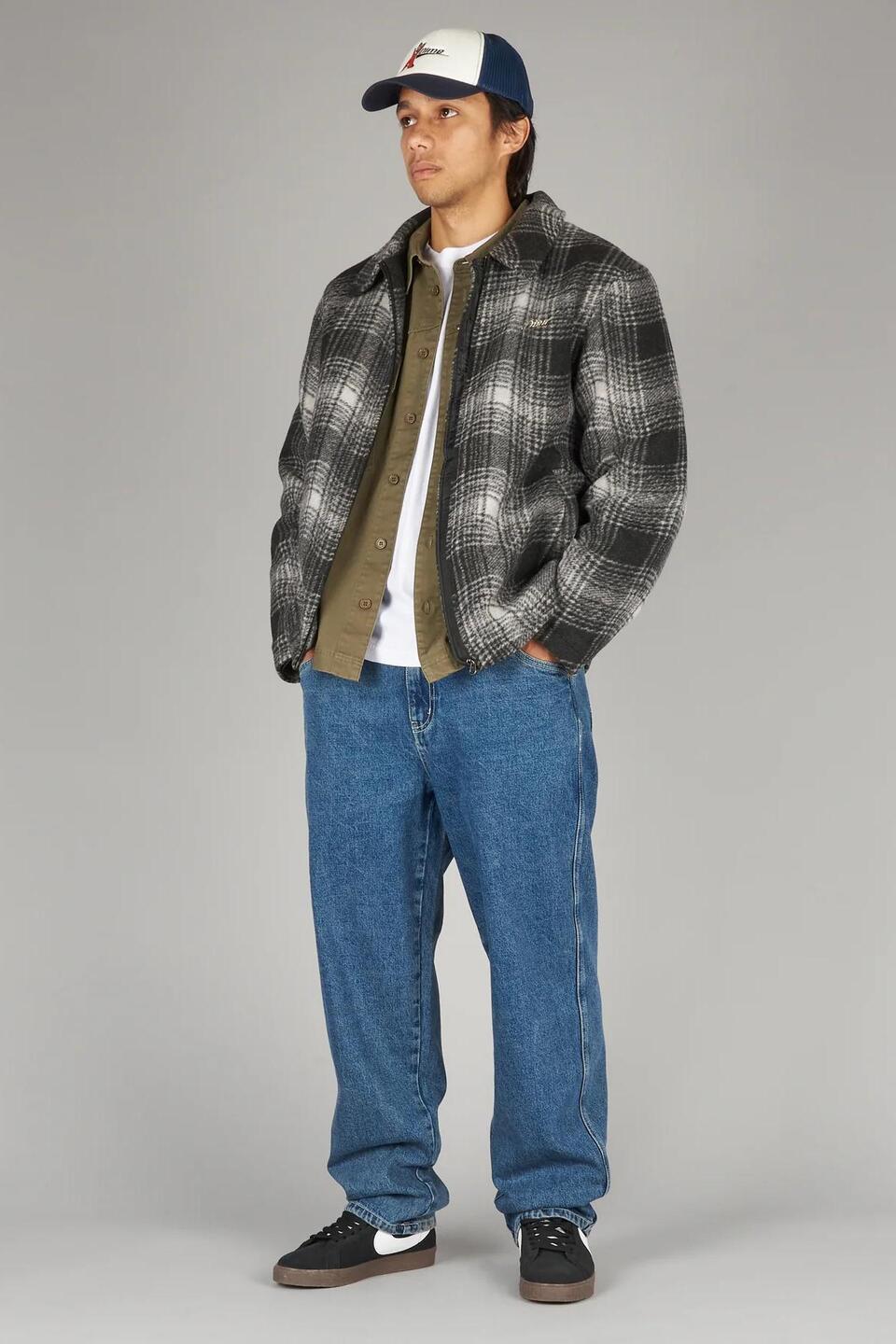 【DIME】 WAVE PLAID JACKET : CHARCOAL