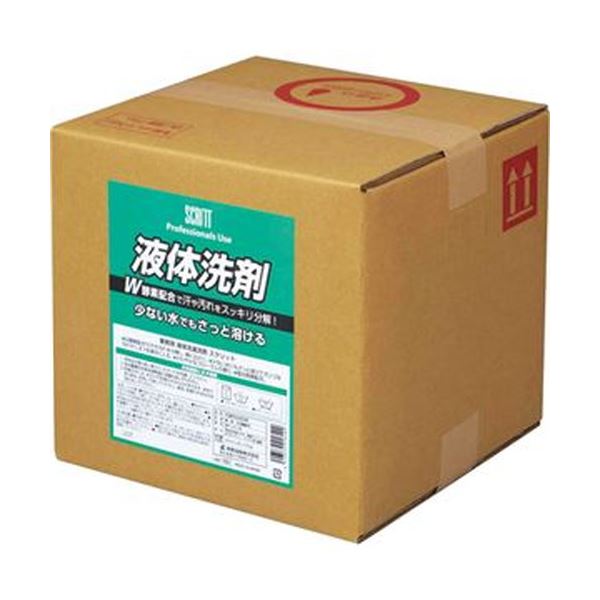 （まとめ）熊野油脂 スクリット 衣料用液体洗剤10L 1箱[x3セット]
