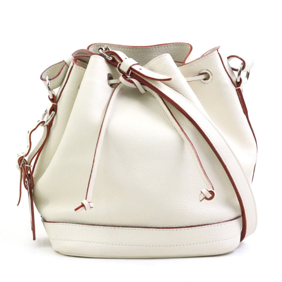 ルイ ヴィトン LOUIS VUITTON ショルダーバッグ スハリ ノエBB レザー オフホワイト シルバー レディース M42612 e60853a