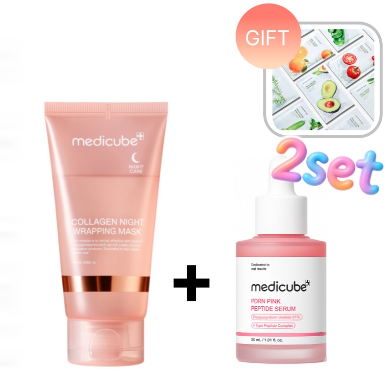 コラーゲンナイトラッピングマスク大容量75ml+サーモンPDRNピンクペプチドアンプル30ml.保湿.ハリ.うるおい.低刺激.敏感肌OK.韓国コスメ.スキンケア.エイジングケア.しっとり.デイリーケア