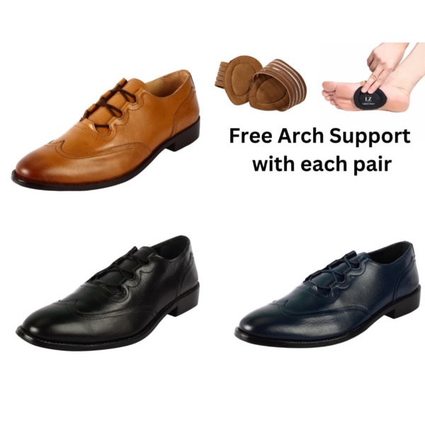 ビジネス LIBERTYZENO Mens Genuine Leather Wingtip Business Formal Oxford Dress Shoes