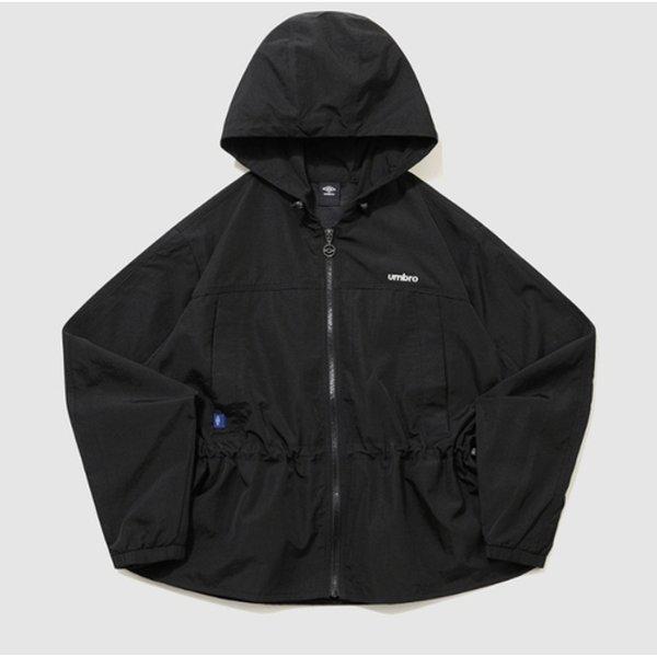 ウーマンズトラックフードウインドブレーカージャケットB1 UR122CJK12 BLK0 PBE0