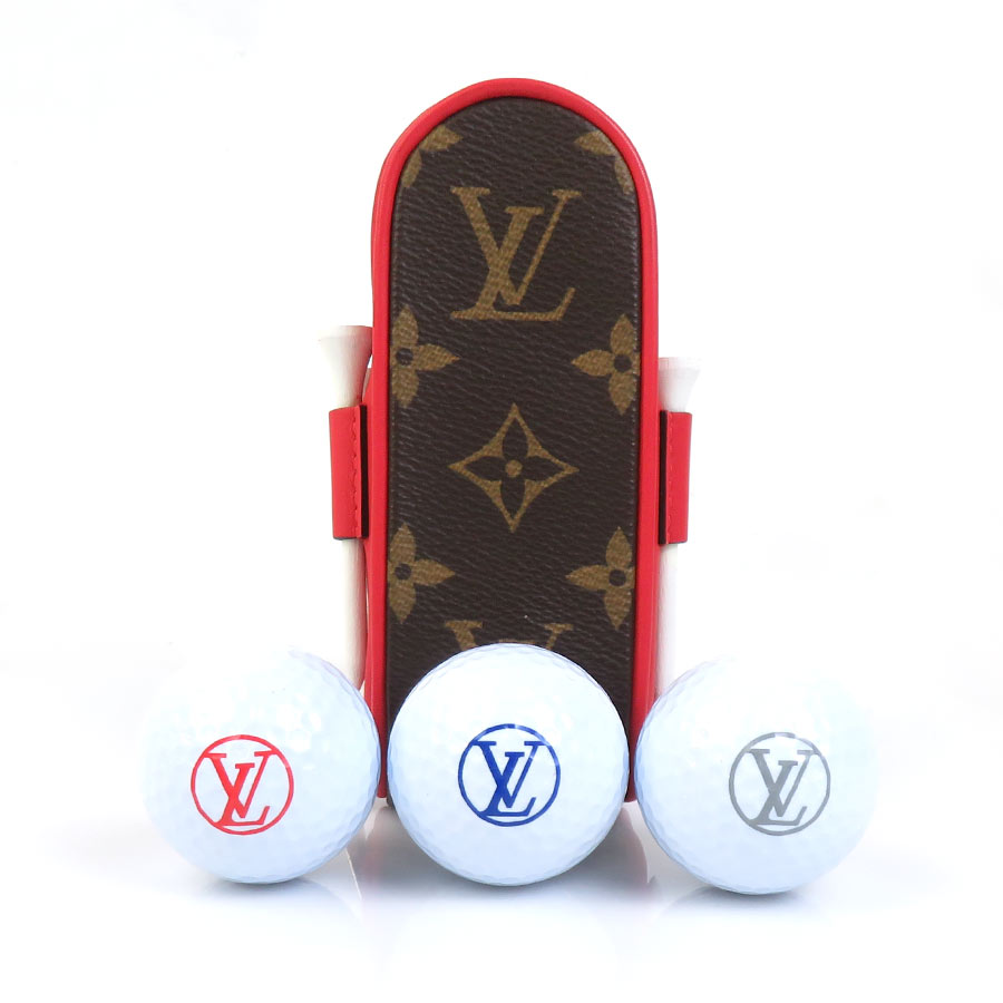 ルイ ヴィトン LOUIS VUITTON ゴルフボール ゴルフボールケース モノグラム セット ゴルフ アンドリュース モノグラムキャンバス ルージュ ユニセックス GI0297 h31970a