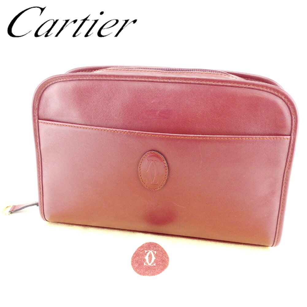 クラッチバッグ セカンドバッグ マストライン ボルドー ゴールド系 中古 26,259円