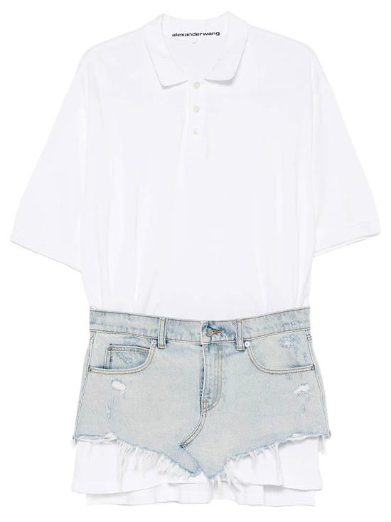 ALEXANDER WANG Women Dresses 4DC3266121 494C WHITE LIGHT BLEACH