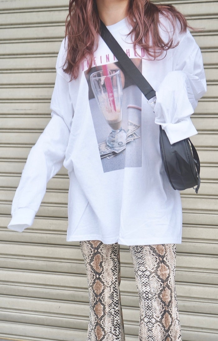 A.D.G レディース トップス アンフィニィシュットフォトビックＬ/Ｓティー ホワイト 5,621円