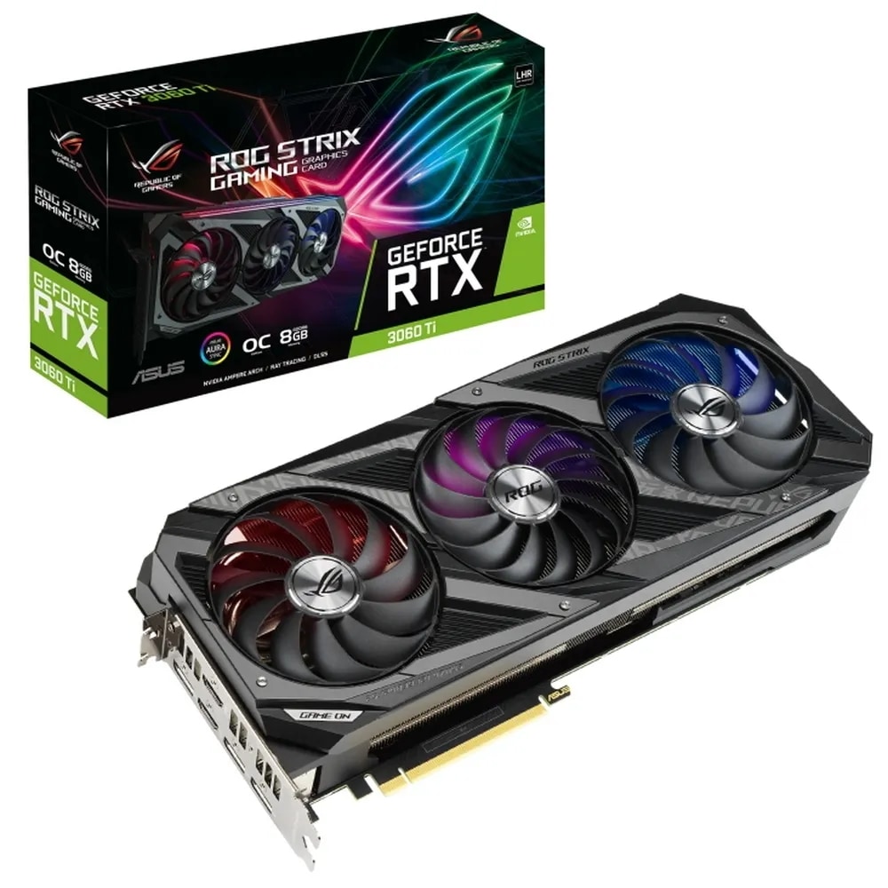 ASUS RTX3060ti ROG O8Gゲーミングディスクリートグラフィックスカード