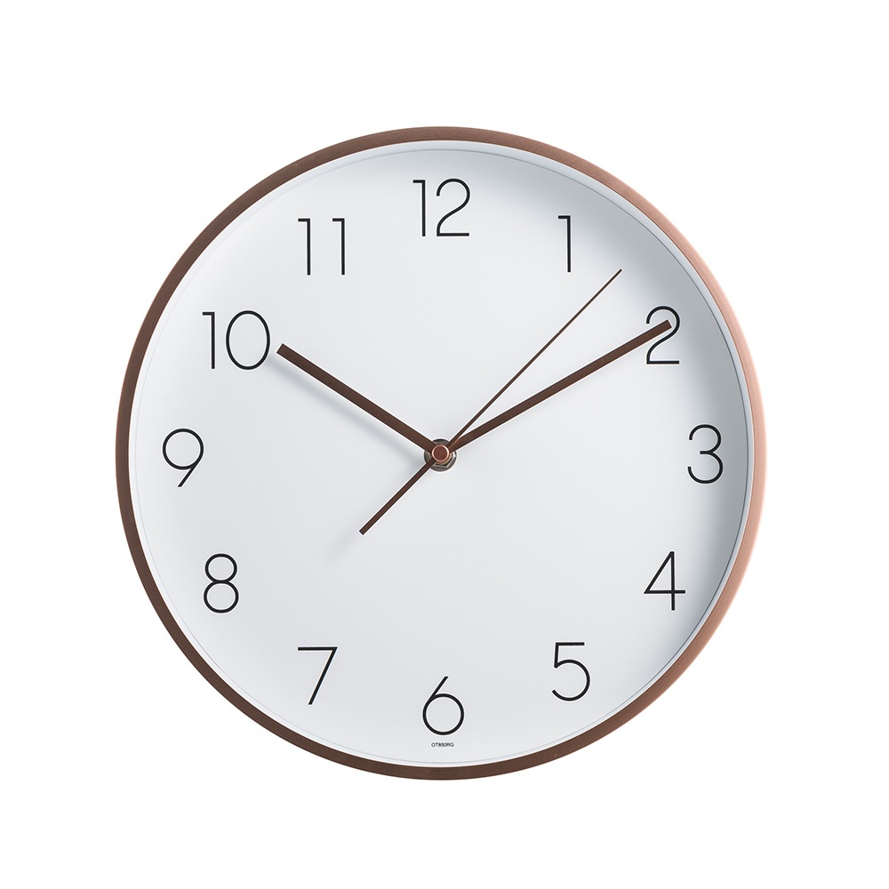オリエントシンプルローズゴールドプレミアムクーパーウォールクロックOT850RG /good design/クイック配送